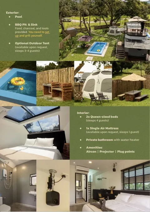 Outdoor facilities and premium stay area at Suka Camping