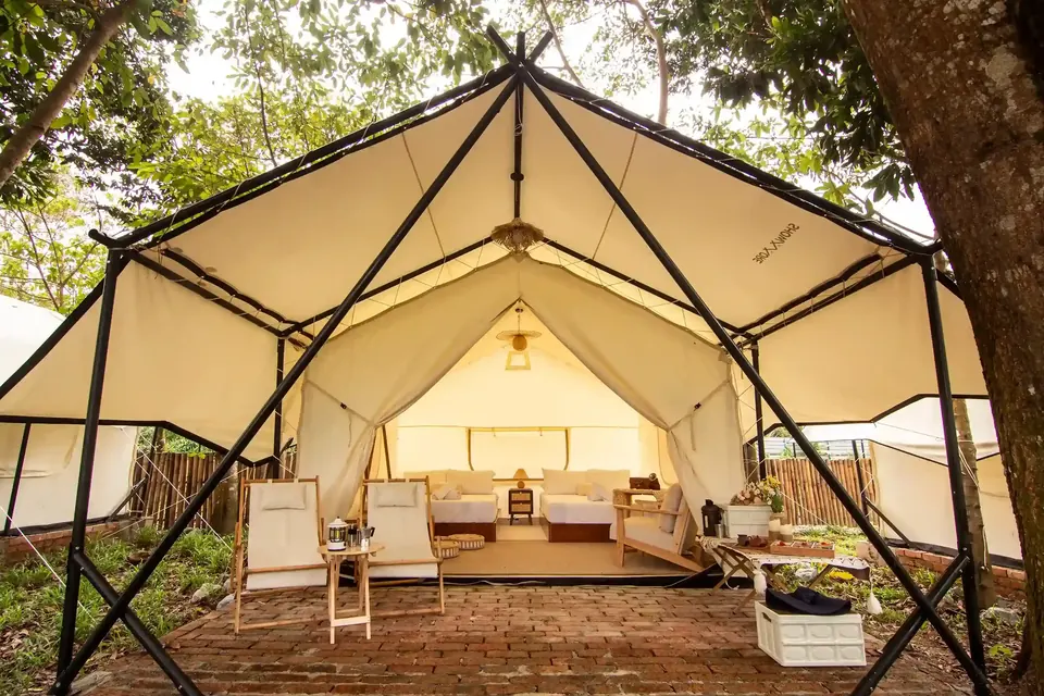 The Haven family glamping tent at Suka Camping